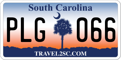 SC license plate PLG066