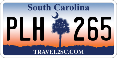 SC license plate PLH265