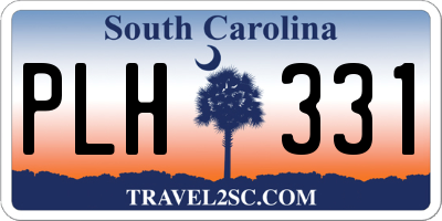 SC license plate PLH331