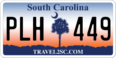 SC license plate PLH449