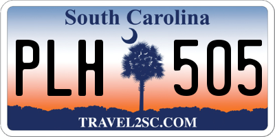 SC license plate PLH505