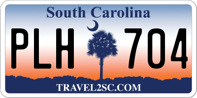 SC license plate PLH704