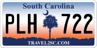SC license plate PLH722