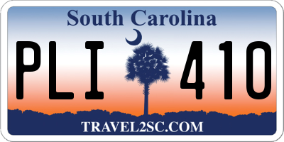 SC license plate PLI410