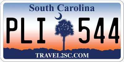 SC license plate PLI544