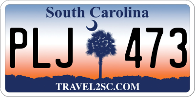 SC license plate PLJ473