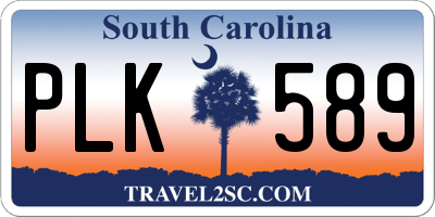 SC license plate PLK589