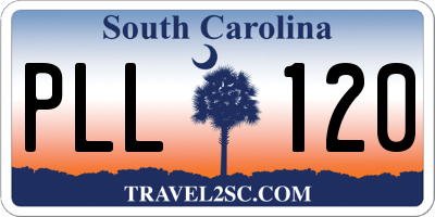 SC license plate PLL120