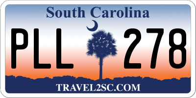 SC license plate PLL278