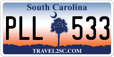 SC license plate PLL533