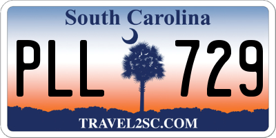 SC license plate PLL729