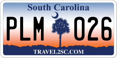 SC license plate PLM026
