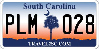 SC license plate PLM028