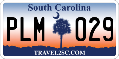 SC license plate PLM029
