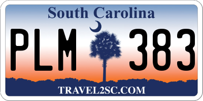 SC license plate PLM383