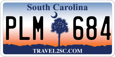 SC license plate PLM684