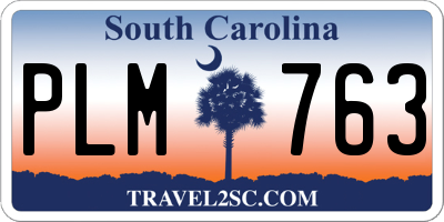SC license plate PLM763