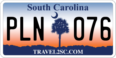 SC license plate PLN076
