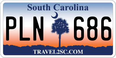 SC license plate PLN686