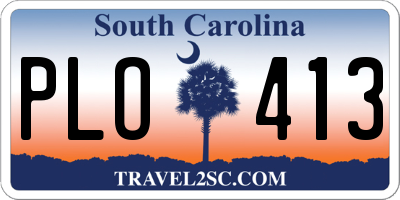 SC license plate PLO413