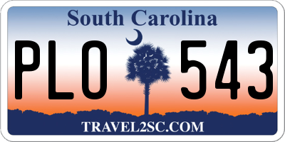 SC license plate PLO543