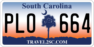 SC license plate PLO664