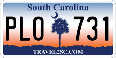 SC license plate PLO731