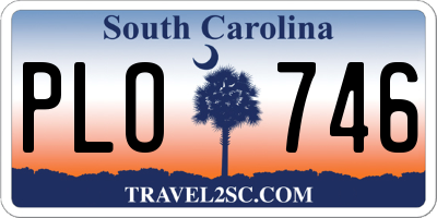 SC license plate PLO746