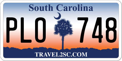 SC license plate PLO748
