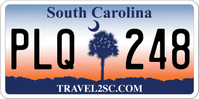 SC license plate PLQ248