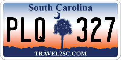 SC license plate PLQ327
