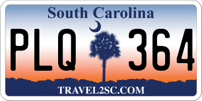 SC license plate PLQ364