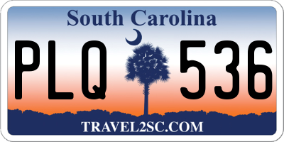 SC license plate PLQ536
