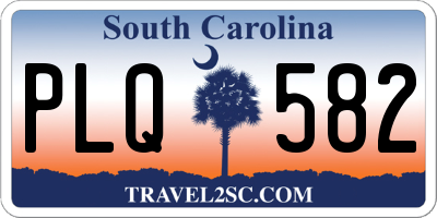 SC license plate PLQ582
