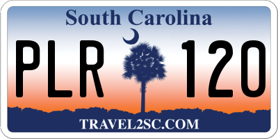 SC license plate PLR120