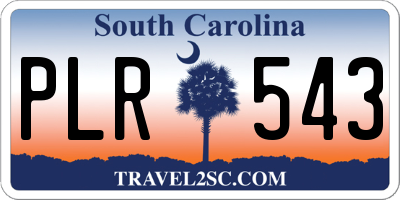 SC license plate PLR543