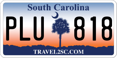 SC license plate PLU818