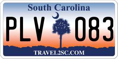 SC license plate PLV083