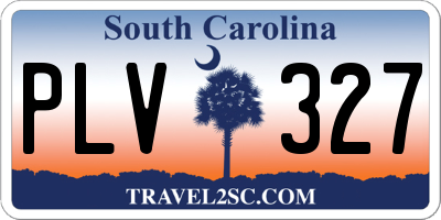 SC license plate PLV327