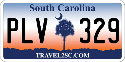 SC license plate PLV329