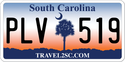SC license plate PLV519