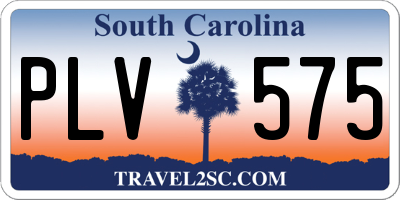 SC license plate PLV575