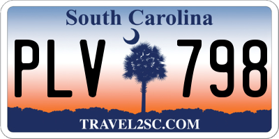 SC license plate PLV798