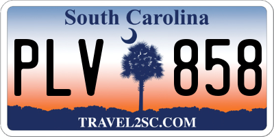 SC license plate PLV858