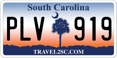 SC license plate PLV919