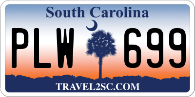 SC license plate PLW699