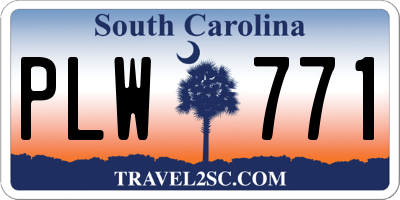 SC license plate PLW771