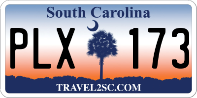 SC license plate PLX173