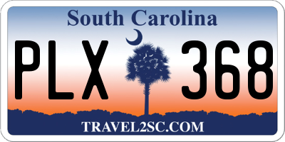 SC license plate PLX368