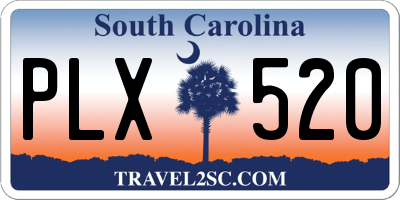 SC license plate PLX520